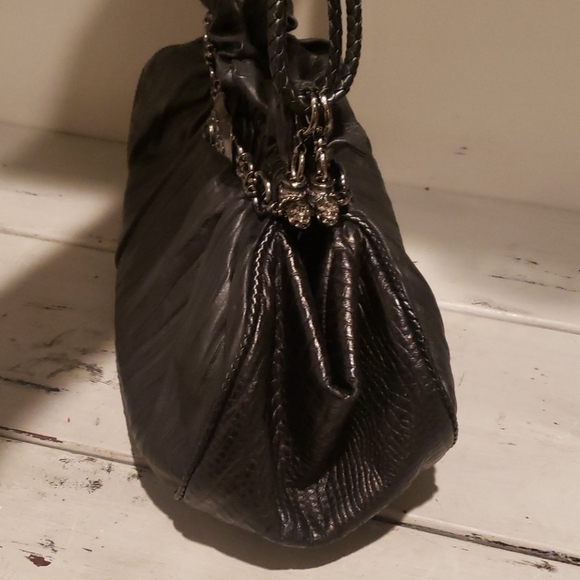 Larisa Barrera authentic black lambskin shoulder bag purse. - Picture 4 of 8